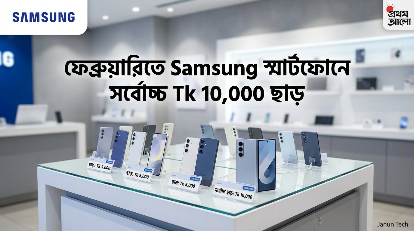 Read more about the article ফেব্রুয়ারিতে Samsung স্মার্টফোনে সর্বোচ্চ Tk 10,000 পর্যন্ত ছাড়